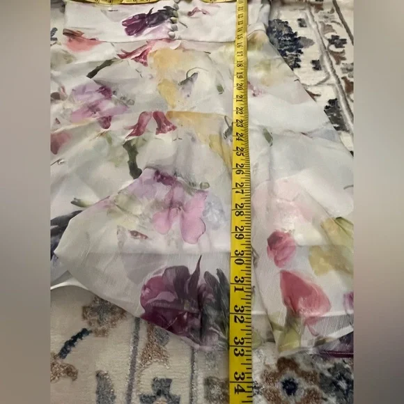 NWT Ted Baker Women's Ivory Angel Sleeve Fit-Flare Mini Dress US size 4 - Picture 12 of 15